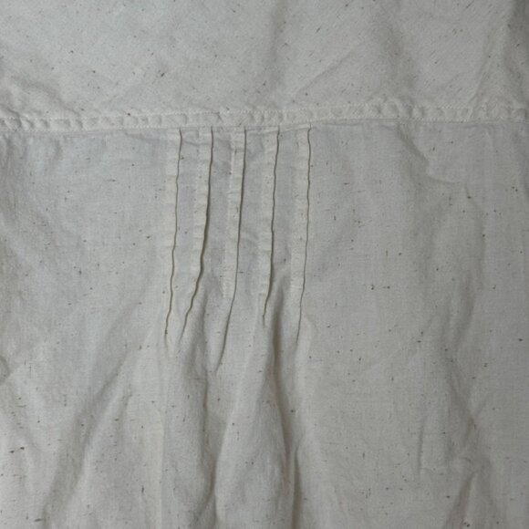 J.Crew Women’s XL Donegal Flannel Popover Shirt Cream Speckled Cotton Top - Picture 8 of 8